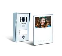 SCS Sentinel - Video de intercomunicador 2 alambre - Video Porter con pantalla 4.3 " - IP55- Videófono con cable, placa de calle con visera, campana, transformador de potencia - Visiokit 4.3