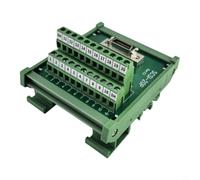 SCSI-20P-CN-F Bloque de terminales de 20 pines para motor industrial PLC, montaje en carril DIN, contactos de cobre PA66, aislamiento verde