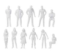SCSpecial Figuras sin Pintar a Escala 1:50 100 Piezas Surtido de Poses Personas en Miniatura para Proyecto de diseño arquitectónico Escala Maquetas de Trenes ferroviarios Bonsai Decoración del hogar