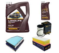 Sct Inspección Set 6L mannol Longlife 504/507 5W-30 para VW Caddy IV Combinado