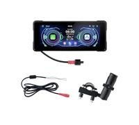 Sctecoau 7 Pulgadas Motocicleta Inalámbrica Carplay y Android Auto Cámara Trasera Delantera Doble Bluetooth DVR Navegación GPS Pantalla B