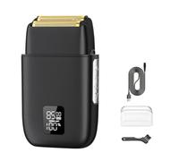 Sctecoau Afeitadora de Láminas, Afeitadora para Hombres con de Láminas Ultrafinas, Afeitadora para Hombres Resistente Al Agua IPX7 con Control de 3 Velocidades, Color Negro