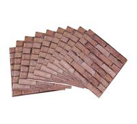 Sctecoau Paneles de Pared 3D, Papel Tapiz de Ladrillo 3D, Decoración de Interiores, Paneles de Pared de PVC para Sala de Estar, Dormitorio, 10 Piezas