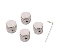 Sctecoau Paquete de 4 Perillas de Control de Volumen Plateadas Perilla de Tono Perilla de Control Perilla de Control de Guitarra Perilla de Pedal de Guitarra
