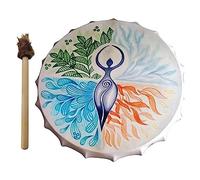 Sctecoau Tambor ChamáN de 10 Pulgadas - Tambor ChamáNico Hecho una Mano/Sonidos de la Naturaleza, SanacióN con Sonido