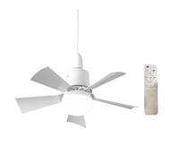 Sctecoau Ventilador de Techo Pequeño con Luz y Control Remoto, Ventilador de Techo con Rosca para Base E27, para Dormitorio y Cocina
