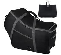 SCTEL Bolsa de viaje para asiento de coche con ruedas, se adapta a todos los asientos y bases de coche Nuna Pipa, Chicco Keyfit 35 y base de barra antirrebote, bolsa de viaje Doona, bolsa acolchada