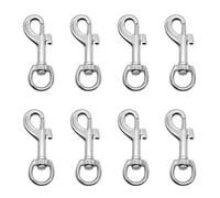 Sctmda 8 Piezas Gancho de Seguridad Giratorio 360 °Hebillas Giratorias de Acero Inoxidable con Gatillo Giratorio Llavero Ganchos Giratorios Pequeños Multiusos Accesorios para Correa de Perro