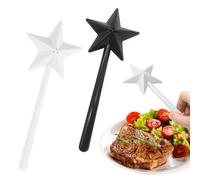 Sctmda Varita Salero Pimentero 2 Piezas Salero Pimentero con Varita Varita Mágica Salero Pimentero Magic Wand Salt Pepper Shakers Spice Shaker Dispensador de Especias Botella Especias Negro + Blanco