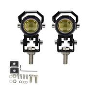 SCUASKJ Faro Led Moto Foco LED Bicolor Para Motocicleta, Luz Largo Y Corto Alcance, Faro Auxiliar, Antiniebla Externa, De Conducción