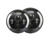 SCUASKJ Faro Led Moto Para Defender 90 1997, 2 Faros LED De 7 Pulgadas, Luces Altas Y Bajas, H4, Halo Angular