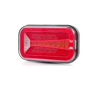 SCUASKJ Para Remolque, Autobús, Camioneta 12V 24V, Luz Trasera LED Cuadrada Camión, Lámpara Señal Giro 6,5 Pulgadas, Parada Freno, Placa Matrícula Luz advertencia