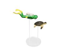 Scuba Diver Aquarium Decorations | Resin Swimming Sea Turtle Diver Set | Sea-Themed Action Figure Decor for Aquarium Fish Tanks & Oceans-Inspired Cake Decorations | Unique Aquarium Accessory