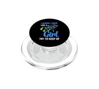 Scuba Diver Diving I Know I Dive Like A Girl Try To Keep Up PopSockets PopGrip para MagSafe