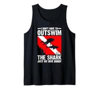 Scuba Diving Diver- Out Swim My Dive Buddy Funny Shark Camiseta sin Mangas