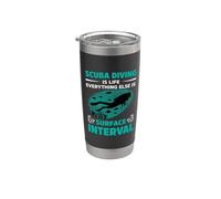 Scuba Diving Is Life Everything Else Is Surface Dive Diver Vaso térmico de acero inoxidable de doble pared