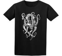 Scuba Diving Octopus Mens Funny Diver Deep Sea Kit Equipment Mens Tshirts Black M