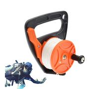 Scuba Diving Reel, Diving Reel Spool, Retractable Dive Reel, Finger Spool Diving, High Visibility Reel, Scuba Dive Equipment, 150ft Smb Scuba Ratchet Dive Reel for Cave and Wreck Exploration