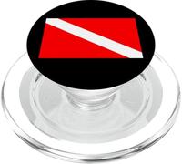 Scuba Flag Diver Down Flag Diving PopSockets PopGrip para MagSafe
