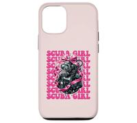 Scuba Girl Buceo Buceo Buceo Arco Coqueta Rosa Carcasa para iPhone 12/12 Pro