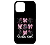 Scuba Girl Buceo Buceo Buceo Arco Coqueta Rosa Carcasa para iPhone 12 Pro MAX
