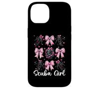 Scuba Girl Buceo Buceo Buceo Arco Coqueta Rosa Carcasa para iPhone 14
