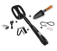 Scuba Tector - Detector de metales subacuático, color negro, 200 pies, impermeable, agua salada, río, caza de tesoros, alta sensibilidad, fácil de usar, recargable por USB (negro)