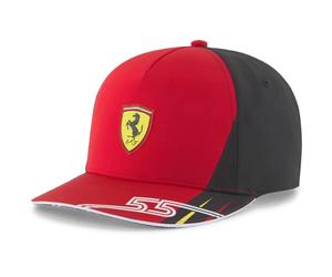 Scuderia Ferrari - Colección 2022 de artículos Oficiales de Fórmula 1 - Gorra de Carlos Sainz del Equipo 2022 - Unisex - Rojo - Tamaño: Talla única