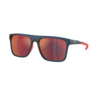 Scuderia Ferrari Hombre Sunglass FZ6006 - Color del Marco: Azul Ópalo, Color de la Lente: Azul rojo espejo