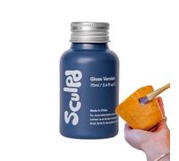 Sculpd Barniz transparente para arcilla de secado al aire, incoloro, con acabado brillante, para alfarería creativa y pintura acrílica, resistente a los arañazos, impermeable, 70 ml