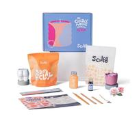 Sculpd Kit de alfarería para principiantes para hacer velas con arcilla secada al aire, para adultos, con cera de soja ecológica, aceite aromático, barniz, herramientas y guía (español no garantizado)