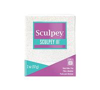 Sculpey Arcilla polimérica de 2 onzas WHT GLTTR, purpurina blanca