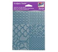Sculpey Hoja de textura, geométrica, azul