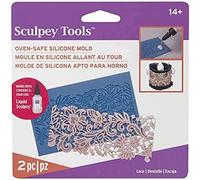 Sculpey Molde de encaje de silicona flexible apto para horno, ideal para hacer joyas y todo tipo de proyectos de manualidades. Úsalo con arcilla para hornear, Sculpey líquido y resina.