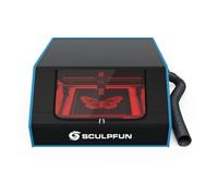 SCULPFUN Carcasa láser B1 para máquina de grabado láser S6 pro/S9/S10/S30, protección ocular, resistente al fuego, resistente al agua, insonorizado, carcasa con ventilador de extracción, tira LED