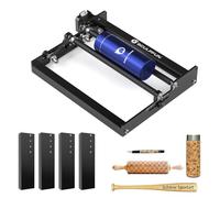 SCULPFUN Grabador láser Rodillo giratorio, con 4 módulo de soporte separable, 360° Eje Y Grabado rodillo giratorio, juego rodillos giratorios mejorados