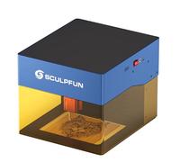 SCULPFUN iCube Pro 5W grabadora laser madera, grabadora láser portátil con filtro de humo, velocidad de grabado 10000 mm/min, alarma de temperatura, rango de grabado de 130 x 130 mm