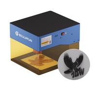 SCULPFUN iCube Pro Max - Grabado láser de 10 W, mini máquina de grabado láser con filtro de humo, aplicación Sculpfun, velocidad de grabado 10000 mm/min, alarma de temperatura, rango de grabado de 120