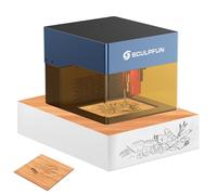 SCULPFUN iCube Pro Max Grabador láser 10 W, Cortador láser con filtro de humo y alarma de temperatura, grabado de alta velocidad de 10 000 mm/min, estructura semiabierta para bricolaje