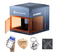 SCULPFUN iCube Ultra 12W Laser Graviermaschine Mini Lasergravierer, Full Cerrada, 150x150mm Arbeitsbereich, Laser Cutter Holz mit Rauchfilter