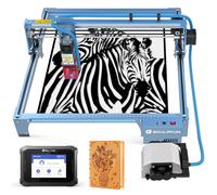 SCULPFUN Máquina de grabado láser de 10 W con 30 L/min de aire, grabado láser CNC DIY y cortador láser, límite de alta precisión lineal de calidad industrial eje X con panel de control TS1