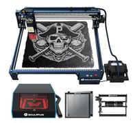 SCULPFUN Máquina de grabado láser S30 PRO con asistente automático de aire, carcasa B1, rodillo giratorio láser, mesa de trabajo de panal láser, potencia de salida de 10 W, máquina de grabado láser