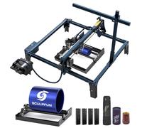 SCULPFUN Máquina de grabado láser S30 Pro, con cámara automática de aire, CAM500, rodillo rotativo láser, 10 W de potencia de salida CNC máquina de grabado láser, corte de alta precisión