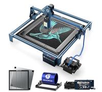SCULPFUN Máquina de grabado láser S9 con asistencia automática de aire, rodillo giratorio láser, mesa de trabajo de panal de abeja, cabezal láser de salida de 5,5 W, corte láser, área de trabajo 410 x