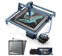 SCULPFUN Máquina de grabado láser S9 con mesa de trabajo automática de panal láser asistida por aire, 90 W, efecto madera, corte de madera, enfoque preciso, grabado láser grande de 410 x 420 mm con