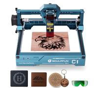 SCULPFUN Mini grabador láser C1, máquina de grabado láser portátil de 3 W con punto ultrafino de 0,04 mm, trabajo para principiantes, madera contrachapada, cuero, papel kraft, pizarra, área de grabado