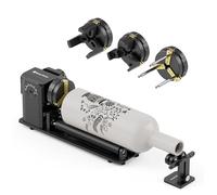 SCULPFUN RA Pro Max Rotary Chuck 4 en 1 Laser Rotary Roller máquina de grabado láser Ángulo ajustable de 180 ° Soporte de extensión de rueda doble Procesamiento de objetos cilíndricos