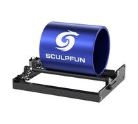 SCULPFUN Rodillo rotativo láser, módulo de rotación de eje Y, grabado láser, cabezal de rotación láser de 360° para grabar objetos cilíndricos