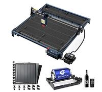 SCULPFUN S30 Ultra 33 W Máquina de grabado láser con mesa de trabajo láser de panal de 600 x 600 mm, rodillo giratorio láser, área de trabajo de 600 x 600 mm, motor paso a paso de 42 bits, cortador