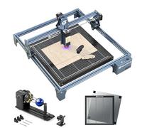 SCULPFUN S9 Máquina de grabado láser con Mesa de trabajo de panal, RA Pro Rodillo giratorio, corte grabador lasers con efecto de 90 W, enfoque preciso, grabado láser de área grande de 410 * 420 mm